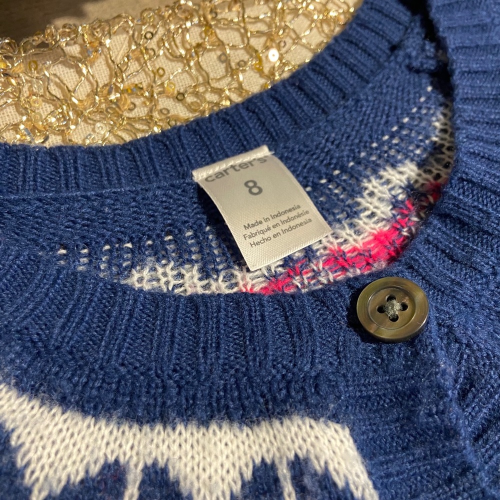 Carters Girls Button down sweater - Picture 3 of 4